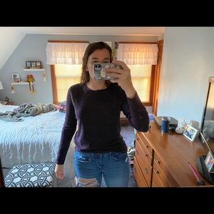 Long sleeve purple t-shirt